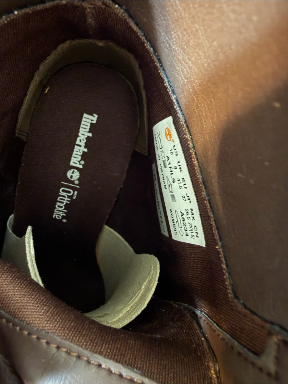 NEW Timberland Women Allington mid Brown Leather Ankle Boot OrthoLite US10 Wheat - Picture 12 of 14